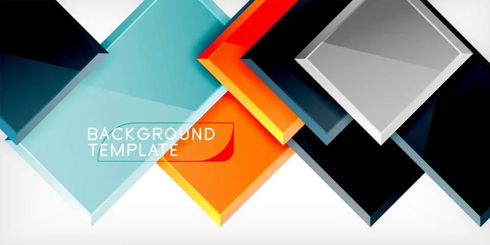 Square shape color abstract geometry. Vector Illustration For Wallpaper, Banner 스톡 일러스트