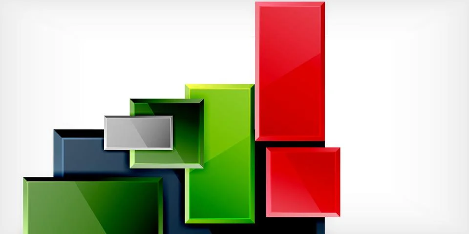 Square shape color abstract geometry. Vector Illustration For Wallpaper, Banner Stock Illustration