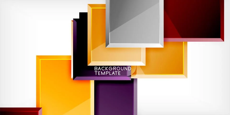 Square shape color abstract geometry. Vector Illustration For Wallpaper, Banner イラスト素材