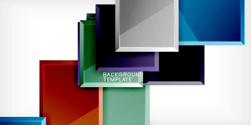 Square shape color abstract geometry. Vector Illustration For Wallpaper, Banner イラスト素材