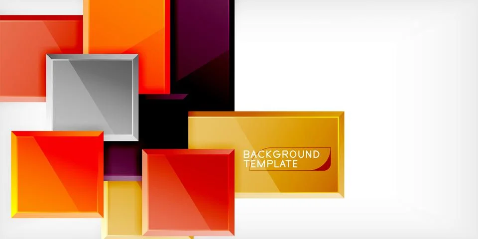 Square shape color abstract geometry. Vector Illustration For Wallpaper, Banner イラスト素材