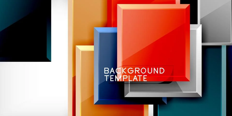 Square shape color abstract geometry. Vector Illustration For Wallpaper, Banner イラスト素材