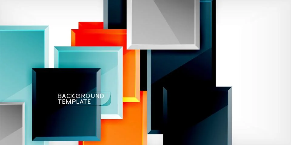Square shape color abstract geometry. Vector Illustration For Wallpaper, Banner 스톡 일러스트