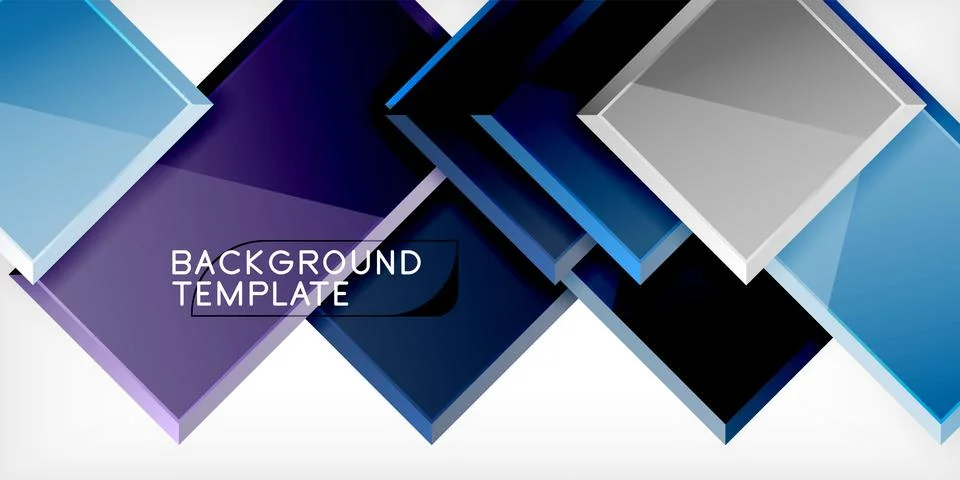 Square shape color abstract geometry. Vector Illustration For Wallpaper, Banner イラスト素材