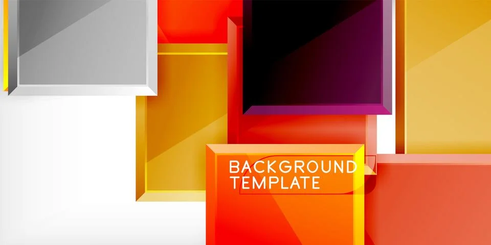 Square shape color abstract geometry. Vector Illustration For Wallpaper, Banner Stock Illustration