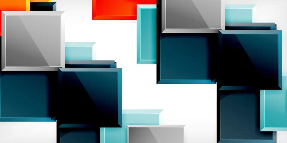 Square shape color abstract geometry. Vector Illustration For Wallpaper, Banner 스톡 일러스트