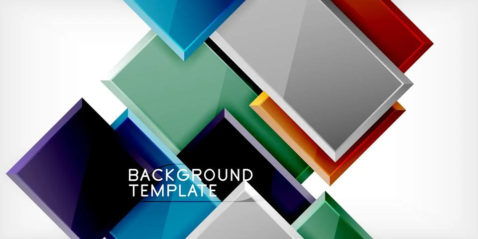 Square shape color abstract geometry. Vector Illustration For Wallpaper, Banner 스톡 일러스트