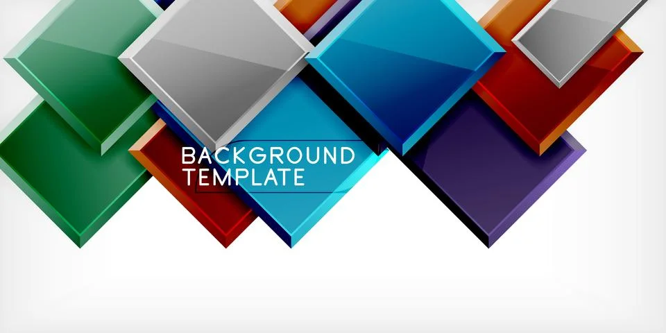 Square shape color abstract geometry. Vector Illustration For Wallpaper, Banner 스톡 일러스트