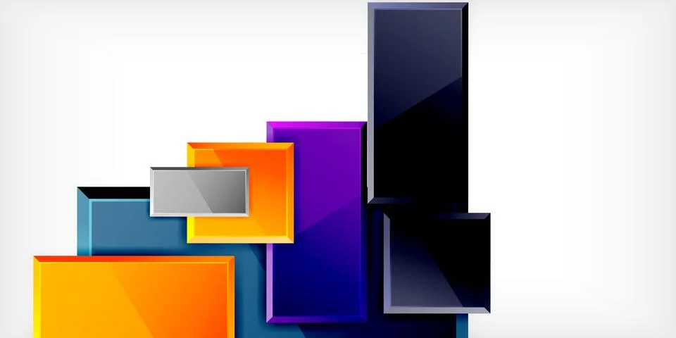 Square shape color abstract geometry. Vector Illustration For Wallpaper, Banner 스톡 일러스트