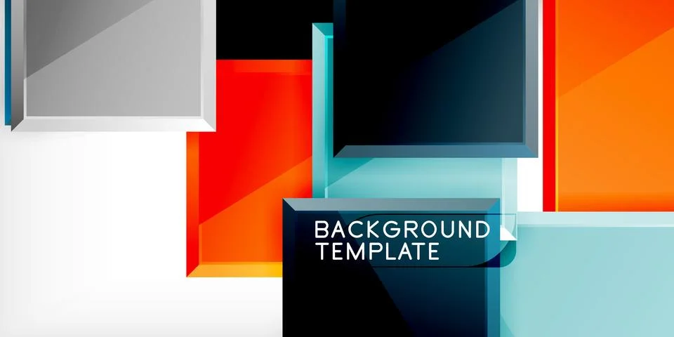 Square shape color abstract geometry. Vector Illustration For Wallpaper, Banner 스톡 일러스트