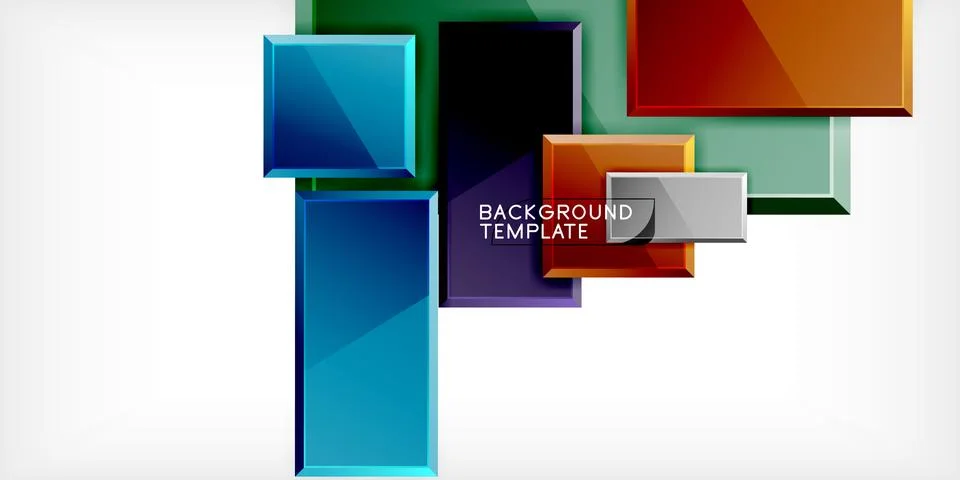 Square shape color abstract geometry. Vector Illustration For Wallpaper, Banner 스톡 일러스트