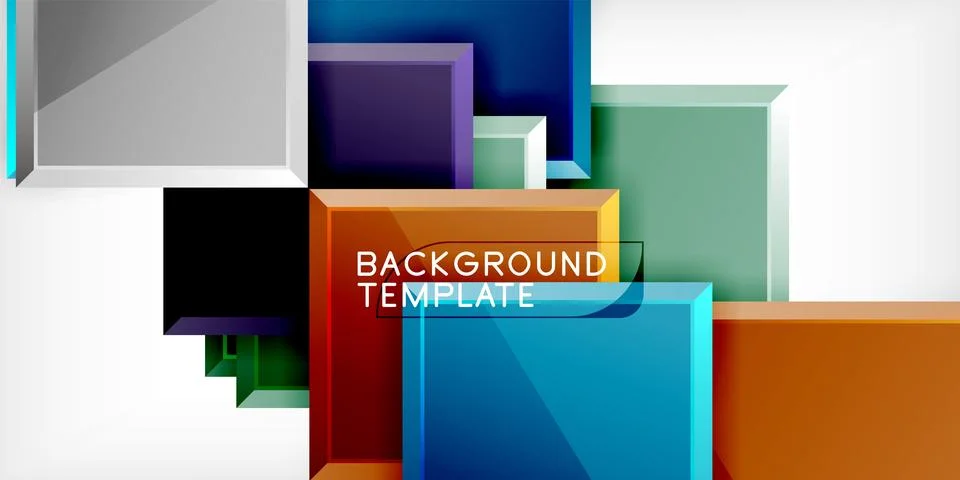 Square shape color abstract geometry. Vector Illustration For Wallpaper, Banner 스톡 일러스트