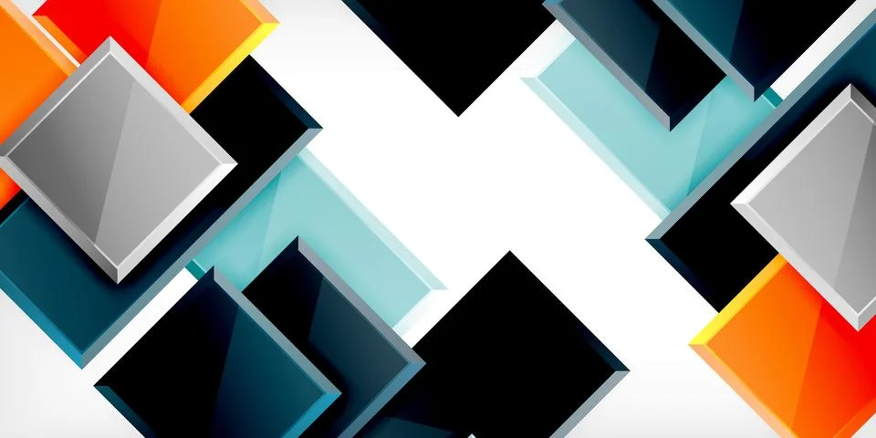 Square shape color abstract geometry. Vector Illustration For Wallpaper, Banner 스톡 일러스트