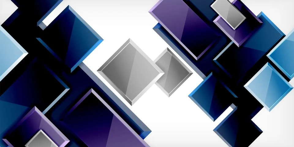 Square shape color abstract geometry. Vector Illustration For Wallpaper, Banner イラスト素材