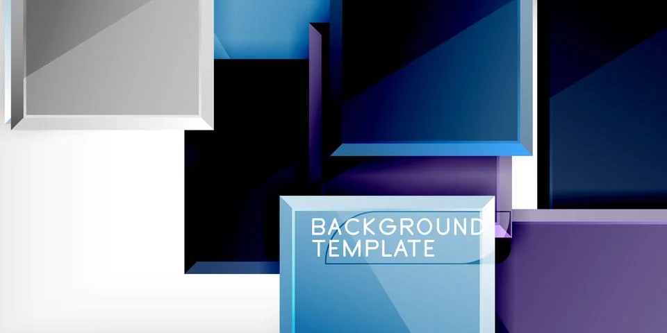 Square shape color abstract geometry. Vector Illustration For Wallpaper, Banner Stockillustratie