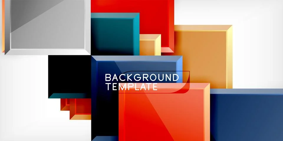 Square shape color abstract geometry. Vector Illustration For Wallpaper, Banner Stockillustratie