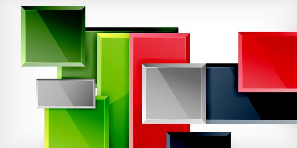Square shape color abstract geometry. Vector Illustration For Wallpaper, Banner イラスト素材