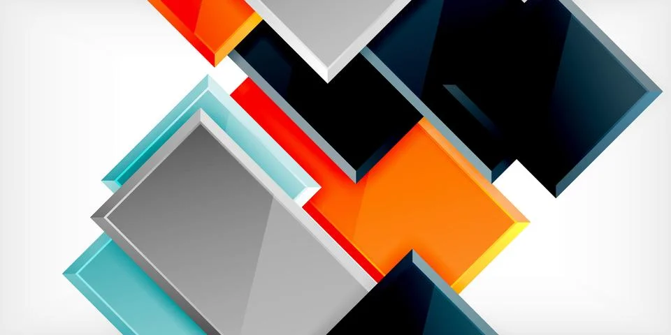 Square shape color abstract geometry. Vector Illustration For Wallpaper, Banner 스톡 일러스트