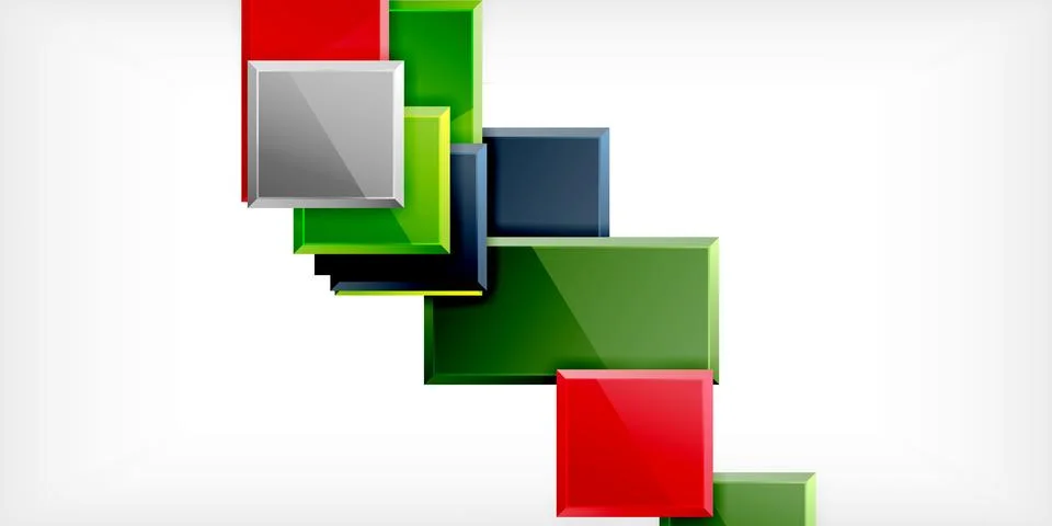 Square shape color abstract geometry. Vector Illustration For Wallpaper, Banner 스톡 일러스트