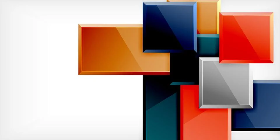 Square shape color abstract geometry. Vector Illustration For Wallpaper, Banner 스톡 일러스트