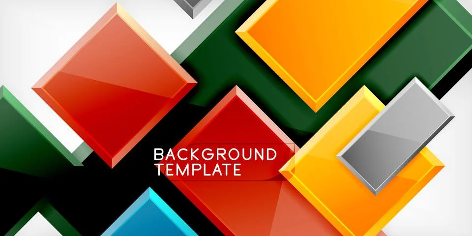 Square shape color abstract geometry. Vector Illustration For Wallpaper, Banner 스톡 일러스트