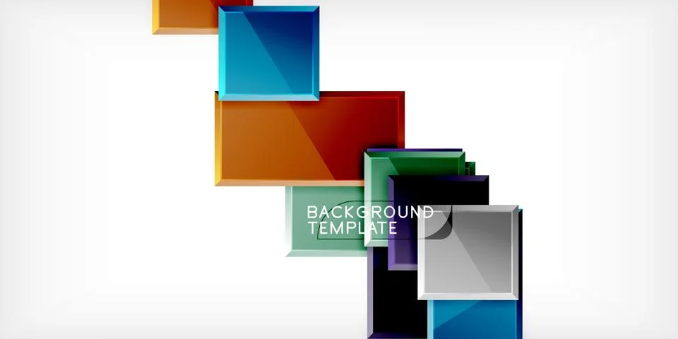Square shape color abstract geometry. Vector Illustration For Wallpaper, Banner 스톡 일러스트