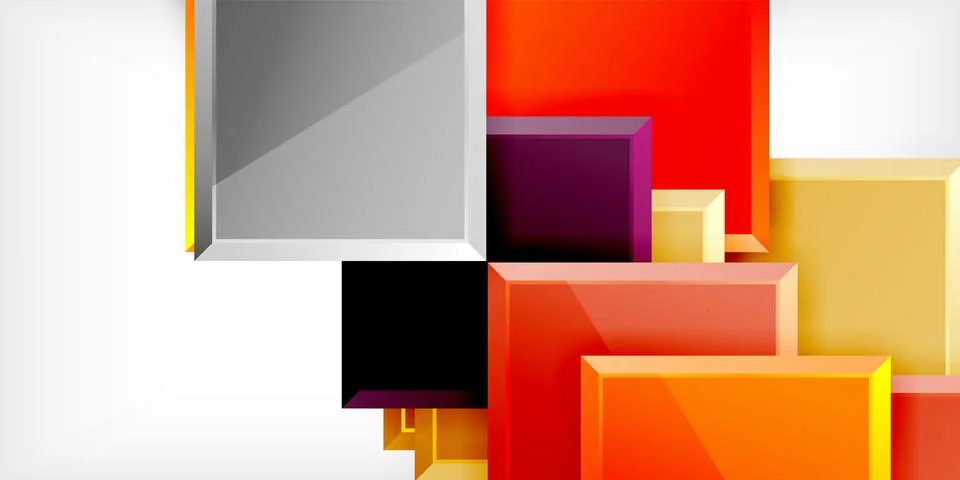 Square shape color abstract geometry. Vector Illustration For Wallpaper, Banner 스톡 일러스트