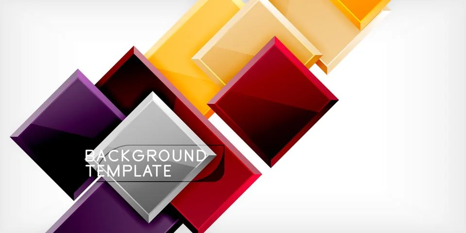 Square shape color abstract geometry. Vector Illustration For Wallpaper, Banner 스톡 일러스트