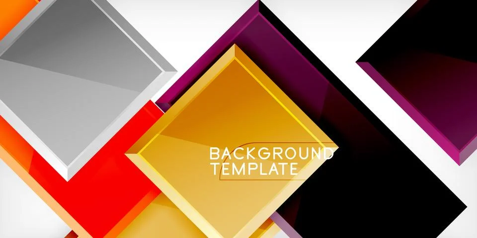 Square shape color abstract geometry. Vector Illustration For Wallpaper, Banner 스톡 일러스트