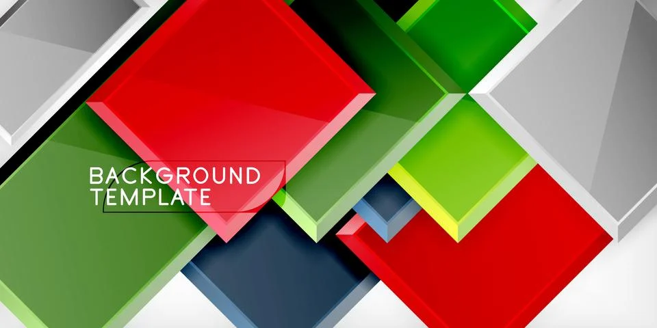 Square shape color abstract geometry. Vector Illustration For Wallpaper, Banner Stock Illustration