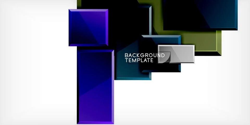 Square shape color abstract geometry. Vector Illustration For Wallpaper, Banner Illustrazione stock