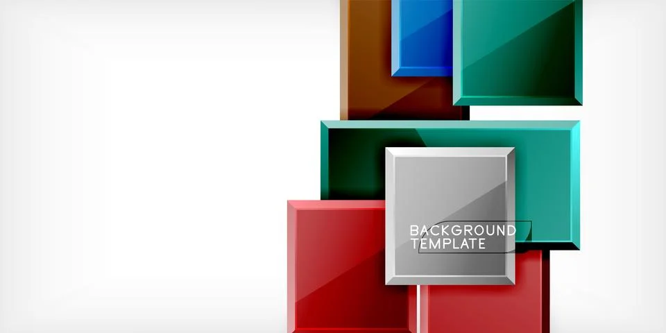 Square shape color abstract geometry. Vector Illustration For Wallpaper, Banner 스톡 일러스트