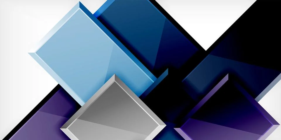 Square shape color abstract geometry. Vector Illustration For Wallpaper, Banner Illustrazione stock