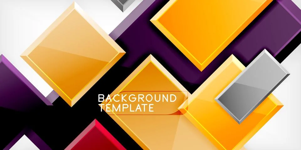 Square shape color abstract geometry. Vector Illustration For Wallpaper, Banner イラスト素材