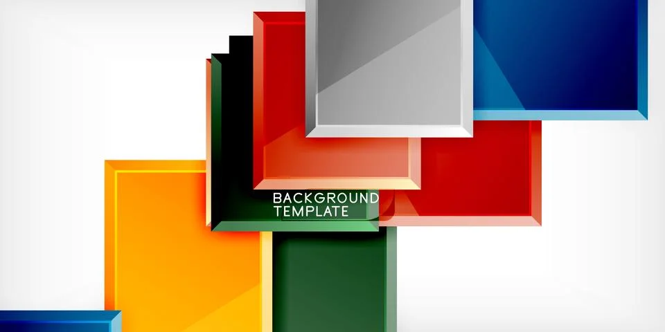 Square shape color abstract geometry. Vector Illustration For Wallpaper, Banner イラスト素材