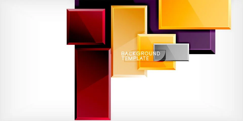 Square shape color abstract geometry. Vector Illustration For Wallpaper, Banner Stock Illustration