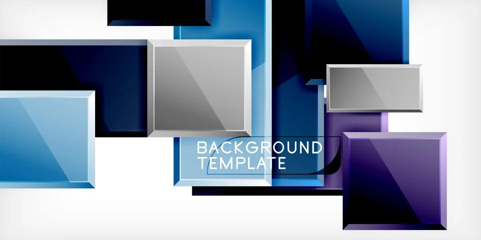 Square shape color abstract geometry. Vector Illustration For Wallpaper, Banner Illustrazione stock