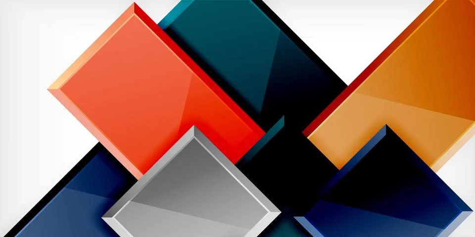 Square shape color abstract geometry. Vector Illustration For Wallpaper, Banner 스톡 일러스트
