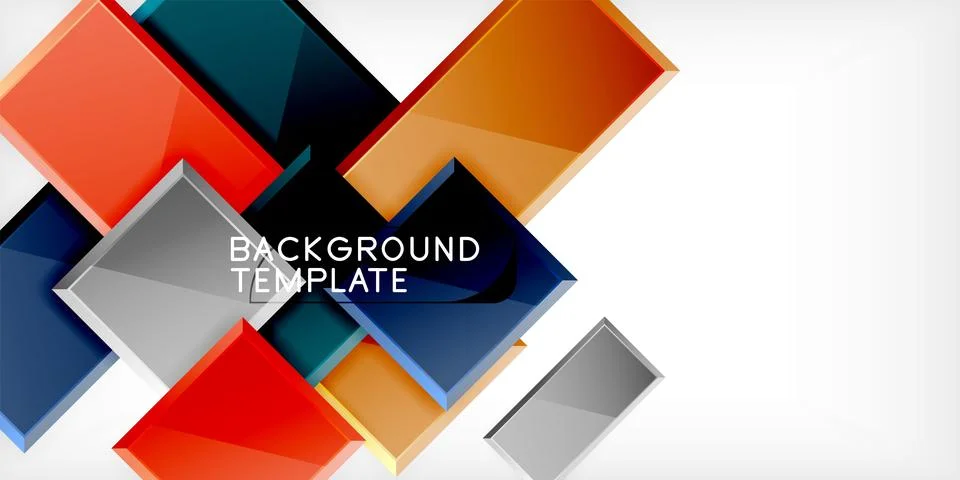 Square shape color abstract geometry. Vector Illustration For Wallpaper, Banner 스톡 일러스트
