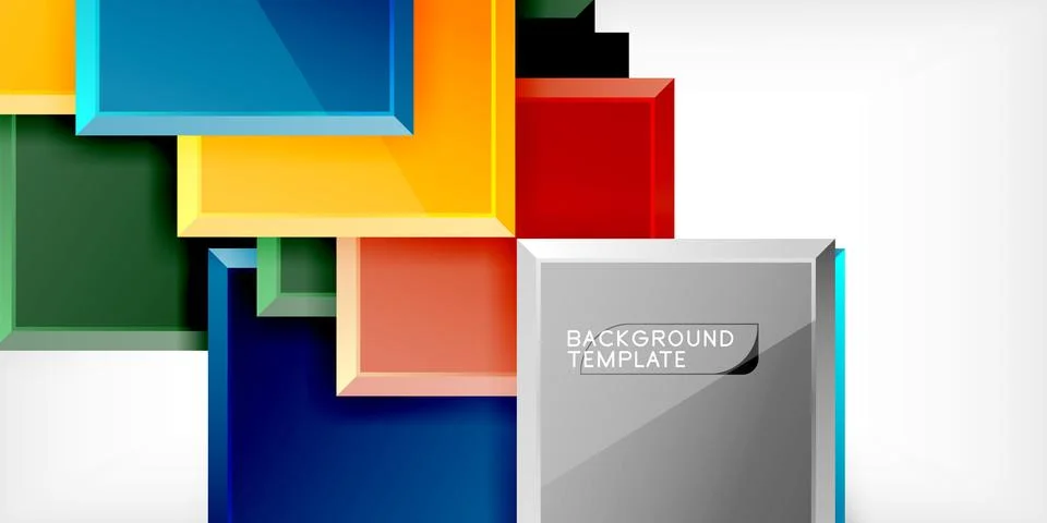 Square shape color abstract geometry. Vector Illustration For Wallpaper, Banner 스톡 일러스트