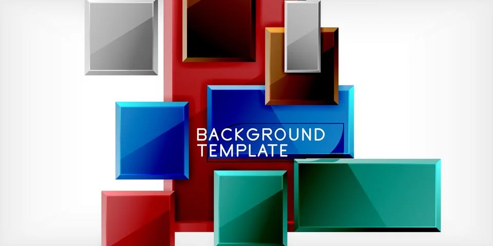 Square shape color abstract geometry. Vector Illustration For Wallpaper, Banner Stock Illustration
