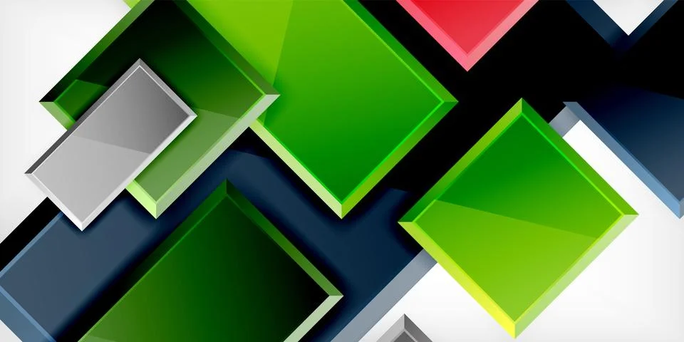 Square shape color abstract geometry. Vector Illustration For Wallpaper, Banner イラスト素材