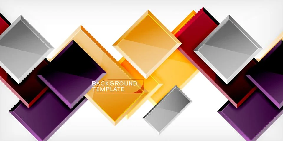 Square shape color abstract geometry. Vector Illustration For Wallpaper, Banner 스톡 일러스트