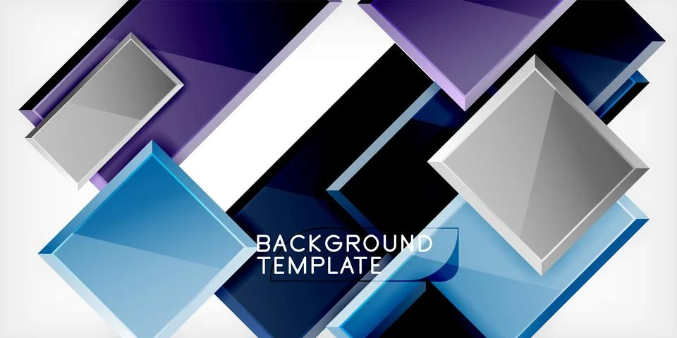Square shape color abstract geometry. Vector Illustration For Wallpaper, Banner Stockillustratie