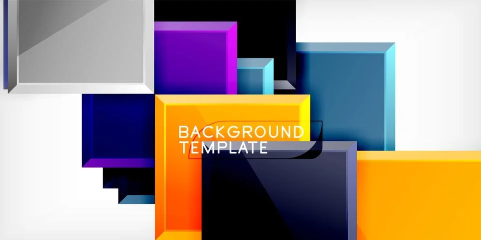 Square shape color abstract geometry. Vector Illustration For Wallpaper, Banner Illustrazione stock
