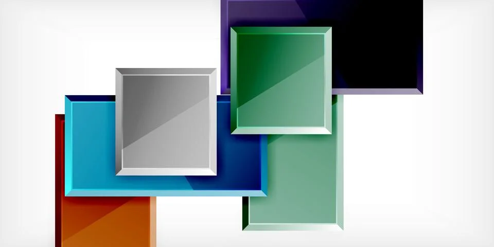 Square shape color abstract geometry. Vector Illustration For Wallpaper, Banner 스톡 일러스트