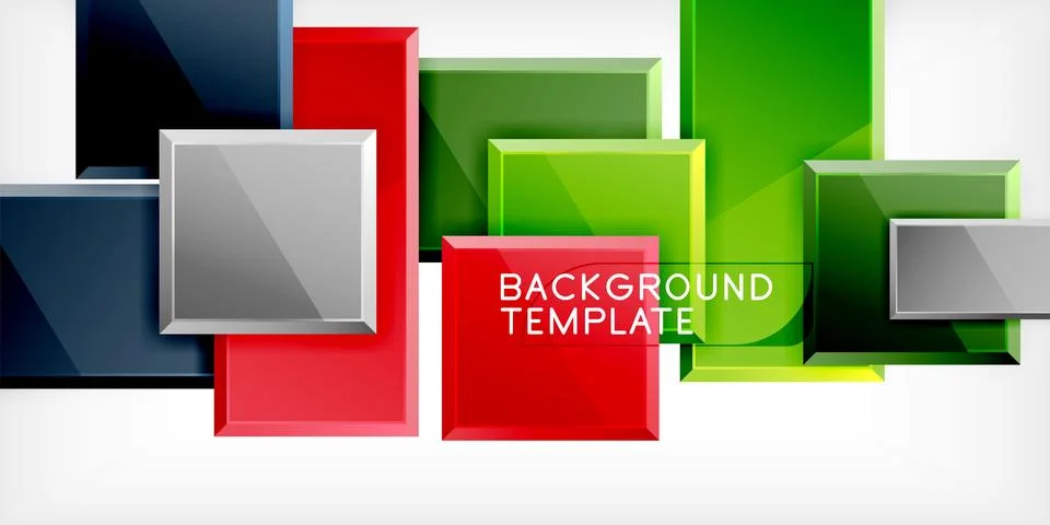 Square shape color abstract geometry. Vector Illustration For Wallpaper, Banner イラスト素材