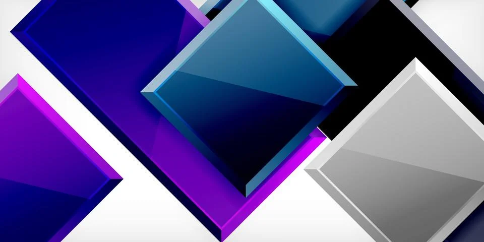 Square shape color abstract geometry. Vector Illustration For Wallpaper, Banner Stock Illustration