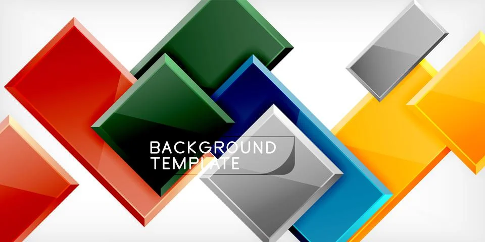 Square shape color abstract geometry. Vector Illustration For Wallpaper, Banner 스톡 일러스트