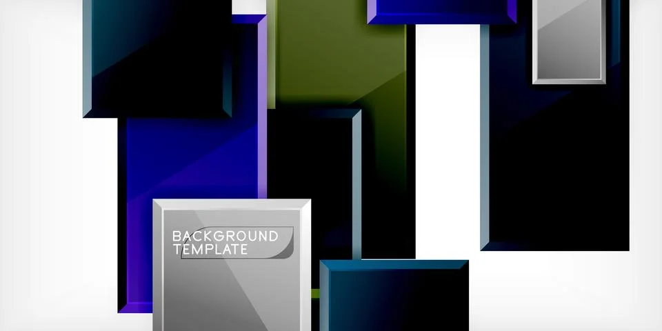 Square shape color abstract geometry. Vector Illustration For Wallpaper, Banner Stock Illustration